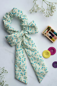 Green Blossom Scrunchie